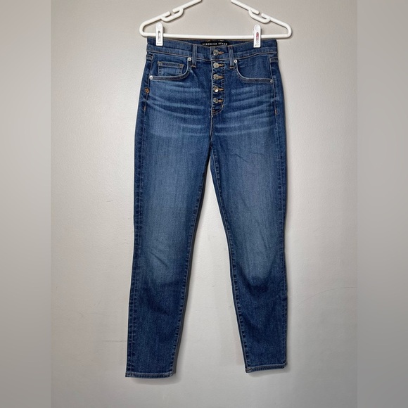 Veronica Beard Debbie Ankle Skinny High Rise  Medium Wash  Jeans Size 27 - Picture 3 of 8